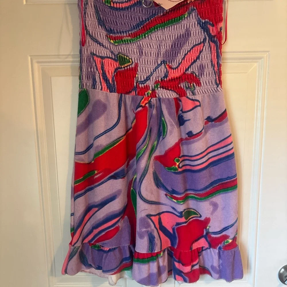 Juicy Couture Purple Multicolor Smocked Mini Skirt - Picture 6 of 6